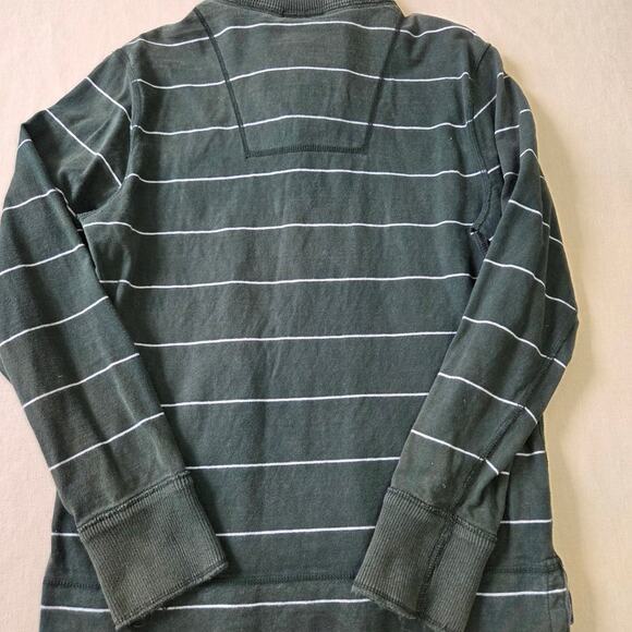 American Eagle Vintage Fit Green/ White Striped Long Sleeve Shirt men's size M - Picture 8 of 8